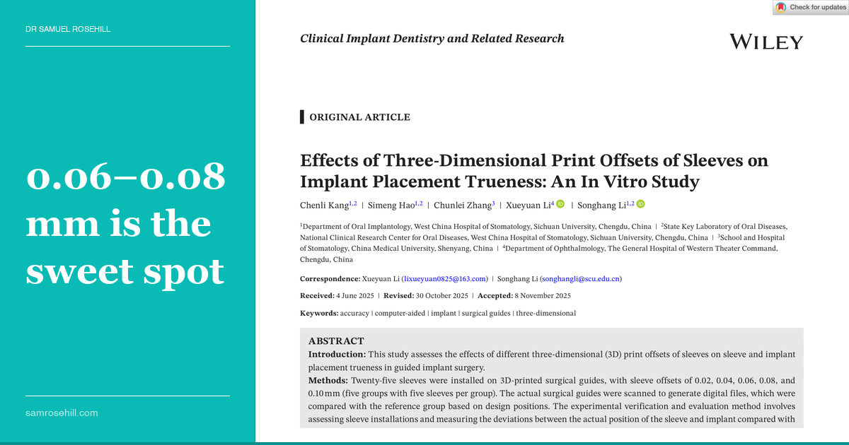 The Goldilocks Zone for Surgical Guide Sleeves