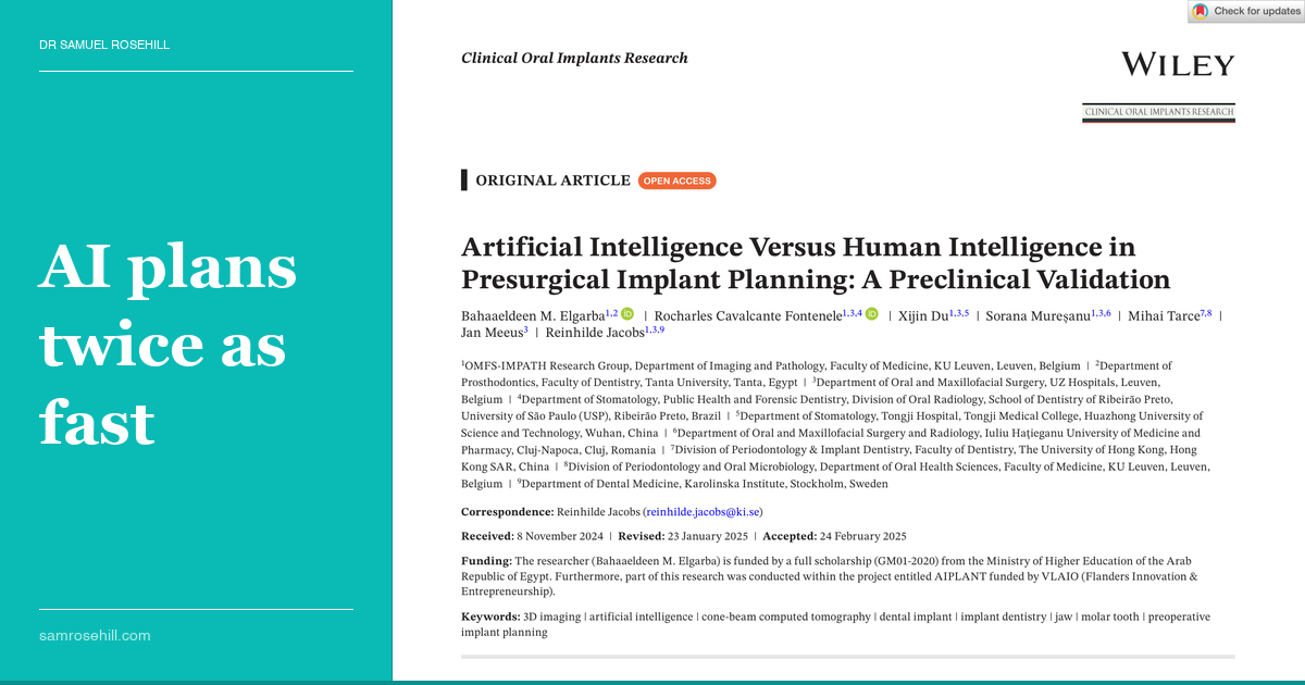 AI Plans Implants Like a Very Consistent Colleague