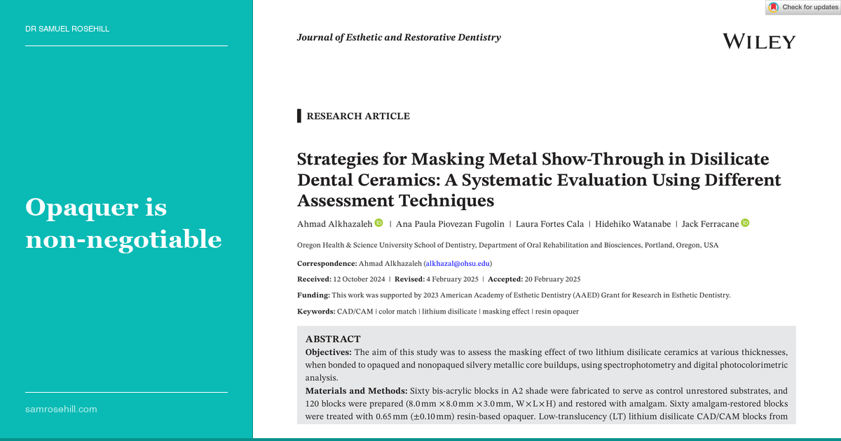 The Grey Shadow That Kills a Ceramic Crown