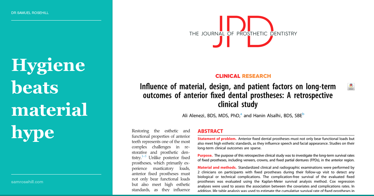 Thumbnail for Anterior Prostheses Fail for Very Ordinary Reasons