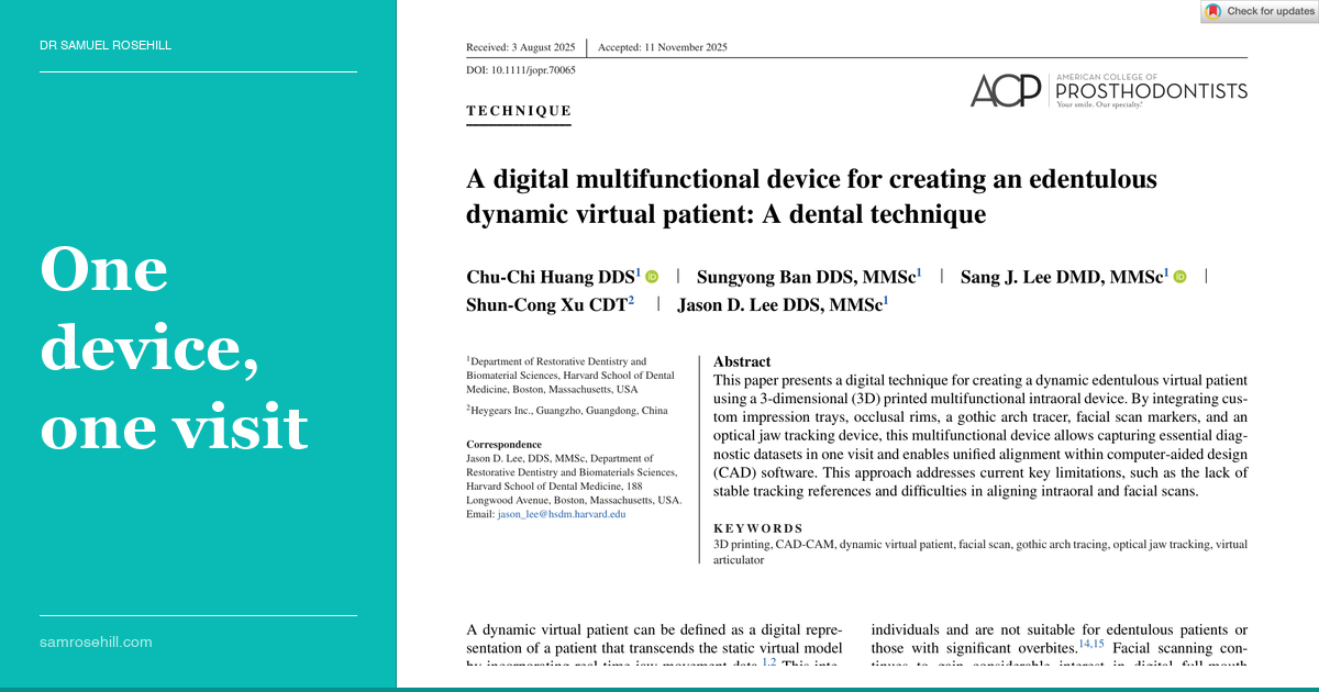 Digital Dentistry Finally Notices the Edentulous Patient