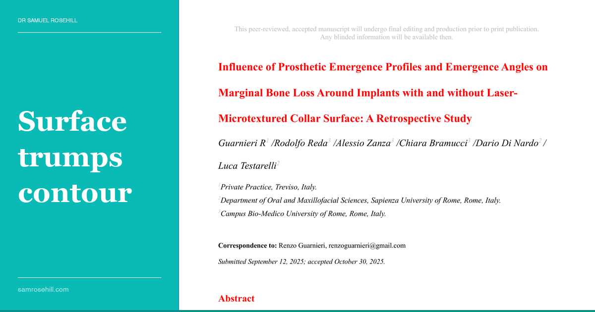 When the Surface Does the Heavy Lifting: Laser-Lok and the Emergence Profile Question