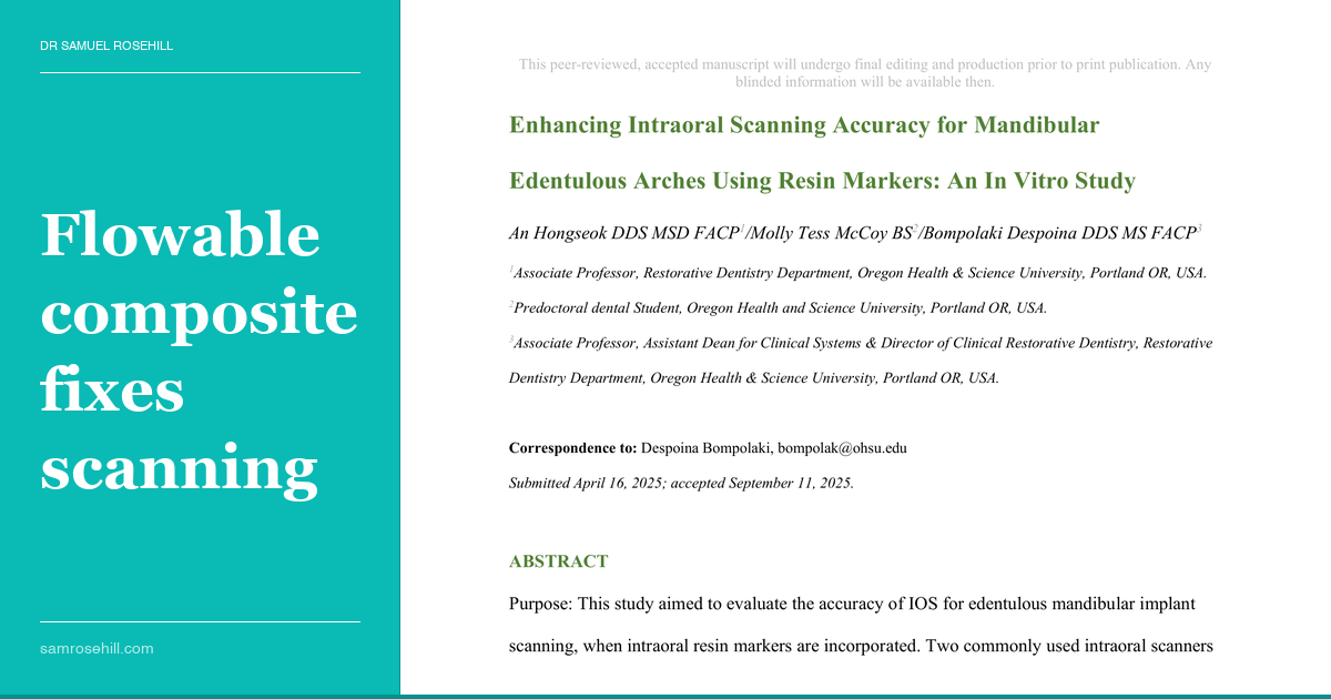 The $2 Fix for Scanning Edentulous Arches